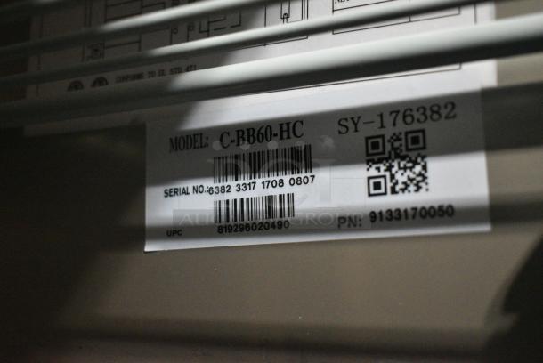 BRAND NEW SCRATCH AND DENT! Migali C-BB60-HC Stainless Steel Commercial 2 Door Back Bar Refrigerator. 115 Volts, 1 Phase. Serial 6382331717080807. Tested and Powers On But Does Not Get Cold - Image 7 of 7