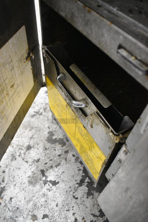 Frymaster FH217SE Stainless Steel Commercial Electric Powered 2 Bay Deep Fat Fryer w/ 2 Dumping Stations on Commercial Casters. 480 Volts, 3 Phase. - Image 17 of 17