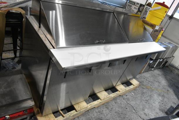 BRAND NEW SCRATCH AND DENT! 2024 True TSSU-72-30M-B-ST-HC Stainless Steel Commercial Sandwich Salad Prep Table Bain Marie Mega Top. 115 Volts, 1 Phase. Tested and Powers On But Does Not Get Cold - Image 1 of 13