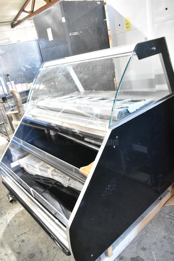 BRAND NEW SCRATCH AND DENT! Hussmann CR3-P-4-SH-RSS-R Metal Commercial Floor Style Grab N Go Cooler w/ Top Display Case Merchandiser. 120/208-240 Volts, 1 Phase. - Image 1 of 12