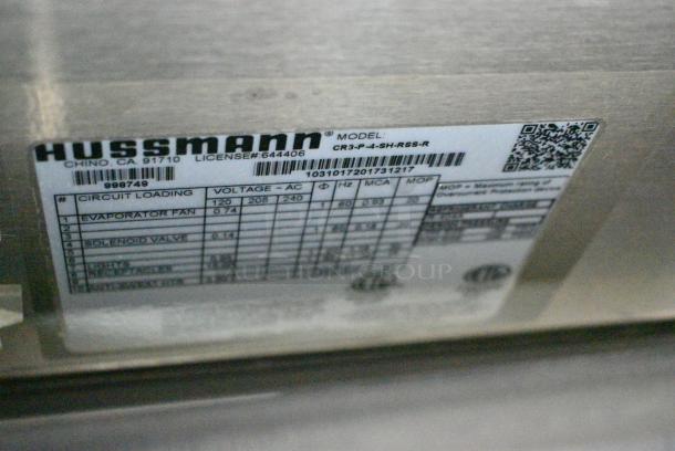 BRAND NEW SCRATCH AND DENT! Hussmann CR3-P-4-SH-RSS-R Metal Commercial Floor Style Grab N Go Cooler w/ Top Display Case Merchandiser. 120/208-240 Volts, 1 Phase. - Image 12 of 12