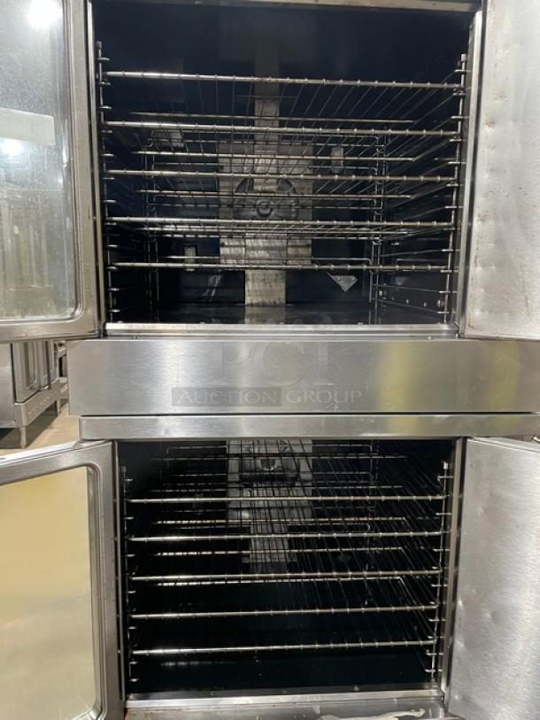 Sweet! Imperial Commercial Stainless Steel Natural Gas Powered Double Stacked Convection Oven! With Wire Oven Racks! On Casters! 2X Your Bid Makes One Unit! - Image 5 of 9