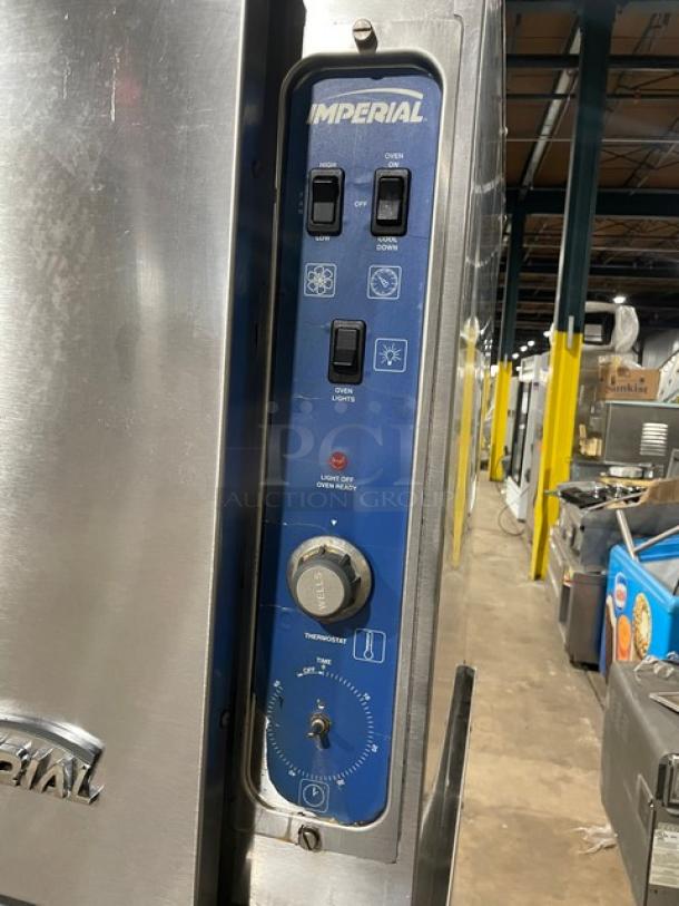 Sweet! Imperial Commercial Stainless Steel Natural Gas Powered Double Stacked Convection Oven! With Wire Oven Racks! On Casters! 2X Your Bid Makes One Unit! - Image 7 of 9