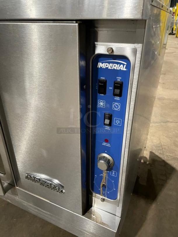 Sweet! Imperial Commercial Stainless Steel Natural Gas Powered Double Stacked Convection Oven! With Wire Oven Racks! On Casters! 2X Your Bid Makes One Unit! - Image 8 of 9