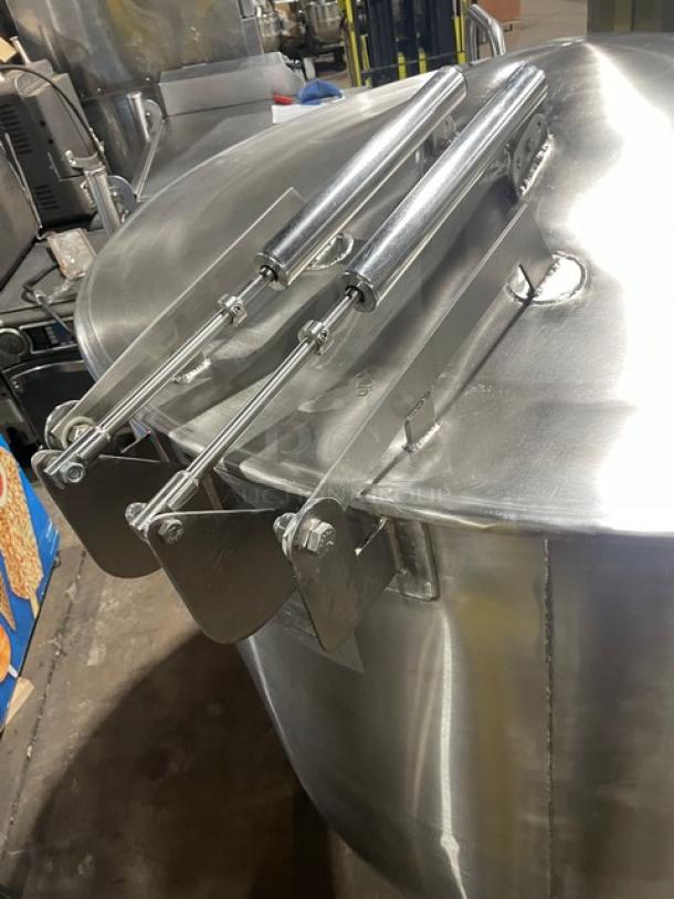 Legion Commercial Stainless Steel Natural Gas Powered Self Contained 125Gal. Stationary Steam Kettle! Model: LGB-125 SN: 140103! On Legs! Working When Removed! - Image 5 of 12
