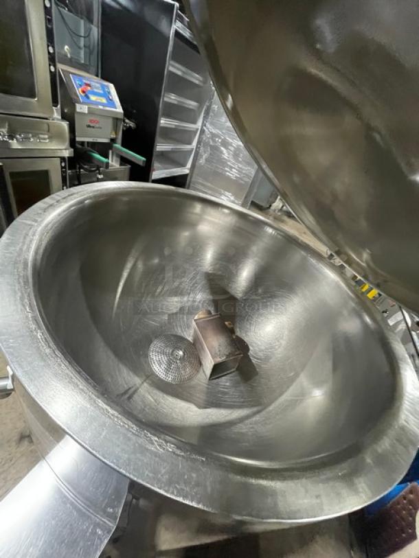 Legion Commercial Stainless Steel Natural Gas Powered Self Contained 125Gal. Stationary Steam Kettle! Model: LGB-125 SN: 140103! On Legs! Working When Removed! - Image 6 of 12