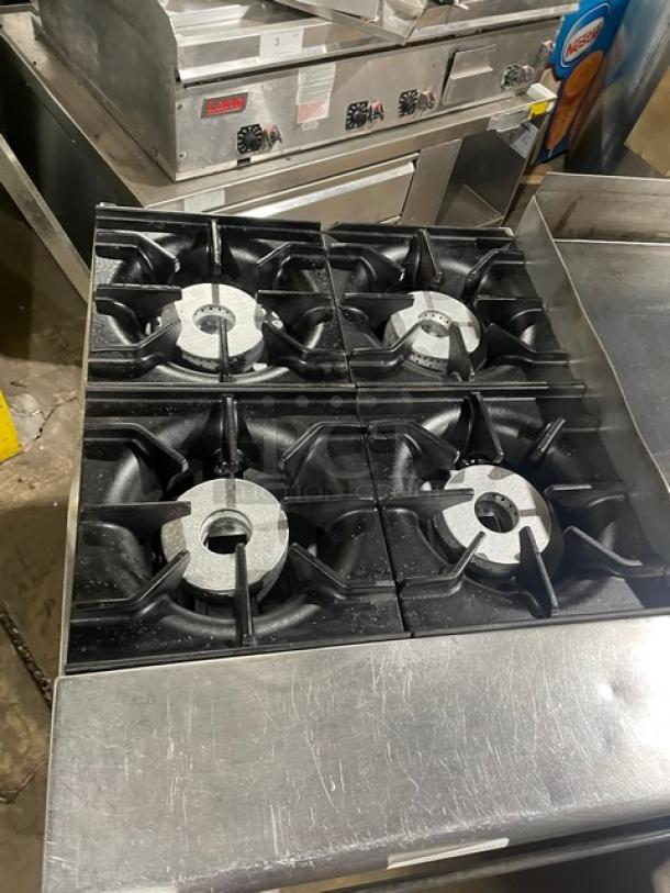 Venancio USA Commercial Stainless Steel Natural Gas Powered 4 Burner Range/Flat Griddle Split Top & Double Oven Combo! With Wired Oven Rack! Model: R602ST-24B30G! On Casters! - Image 6 of 11