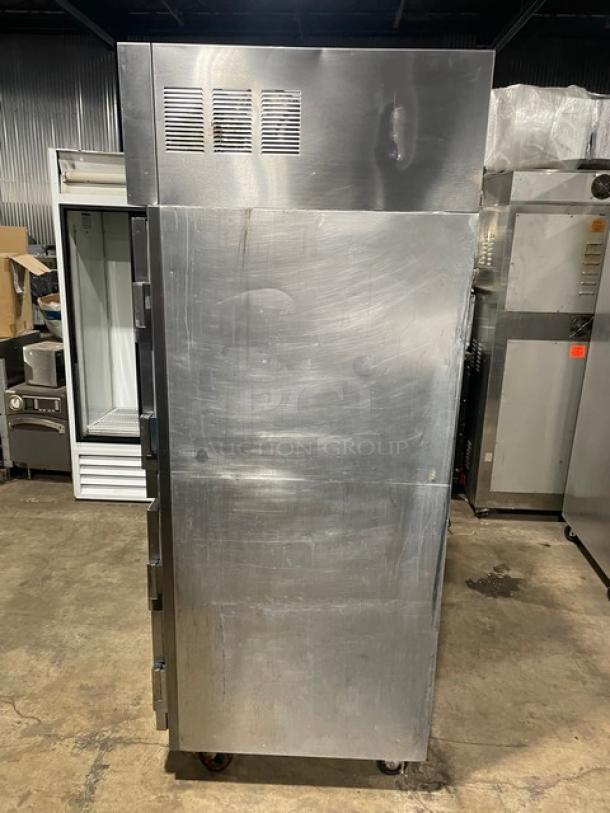 Delfield Commercial Stainless Steel Solid Half Door Single Section Reach-In Freezer! With Poly Coated Wire Racks! Model: 6125XL-SH SN: 1404152002368! 115V 1 Phase! On Casters! - Image 2 of 9