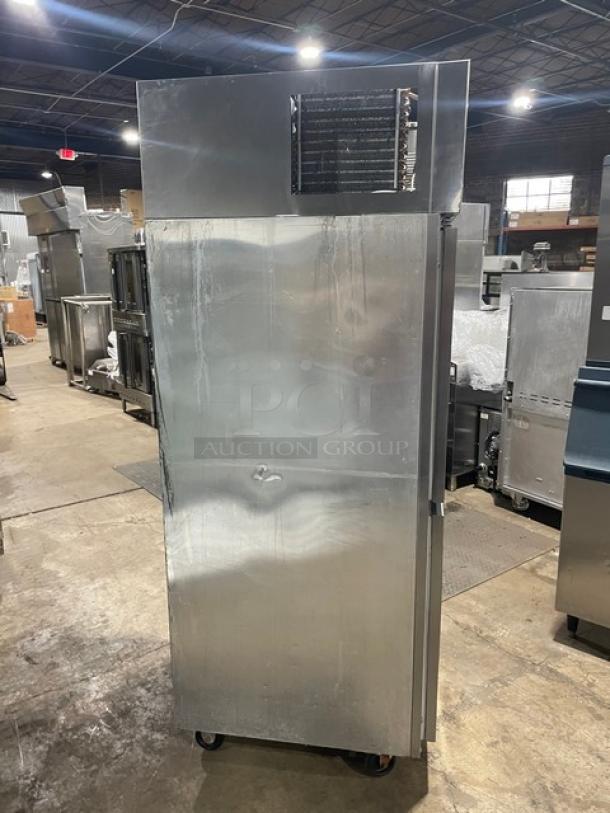 Delfield Commercial Stainless Steel Solid Half Door Single Section Reach-In Freezer! With Poly Coated Wire Racks! Model: 6125XL-SH SN: 1404152002368! 115V 1 Phase! On Casters! - Image 4 of 9