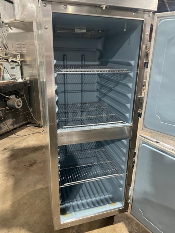 Delfield Commercial Stainless Steel Solid Half Door Single Section Reach-In Freezer! With Poly Coated Wire Racks! Model: 6125XL-SH SN: 1404152002368! 115V 1 Phase! On Casters! - Image 5 of 9