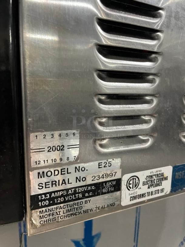 Moffat Commercial Electric Powered Countertop TurboFan Convection Oven! With Oven Wire Rack! Model: E25 SN: 234997! 110-120V! - Image 7 of 8