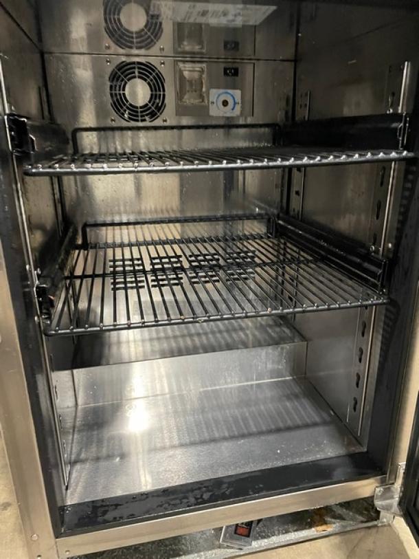 Perlick Commercial Stainless Steel/Black Single Door Undercounter Reach In Freezer! With Black Poly Coated Wire Racks! Model: HC24FS2BRF-STK SN: 1710057608B! 115V 1 Phase! - Image 5 of 8