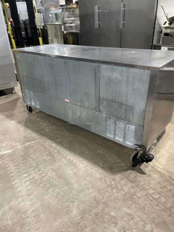 Beverage-Air Commercial Stainless Steel 3 Door Undercounter Refrigerator! With Poly Coated Wire Racks! Model: UCR72A! 115V 1 Phase! On Casters! - Image 4 of 8