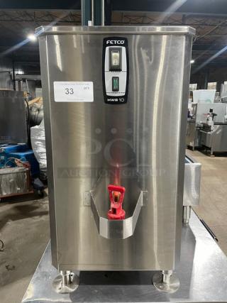 Fetco Commercial Stainless Steel Countertop Hot Water Dispenser! Model: HWB-10 MIP SN: 960350171524! 220-240V 3 Phase! On Legs!