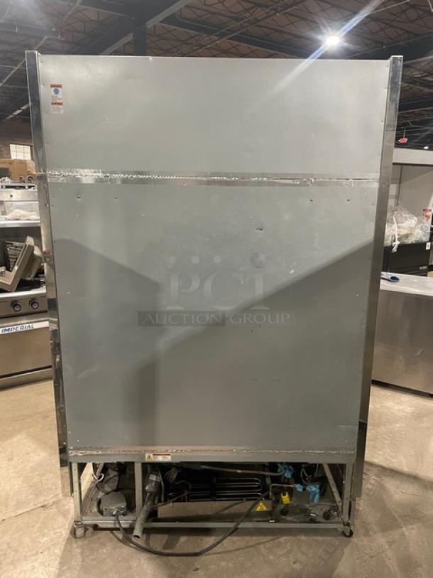Langer Commercial Stainless Steel Self-Contained Refrigerated Open Grab-N-Go Display Merchandiser Case! With Adjustable Shelves! Model: Karlos 200 UL SN: 44040! 230V 1 Phase! On Castors! - Image 4 of 9