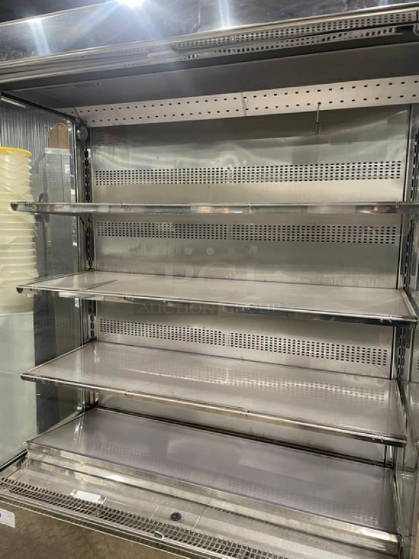 Langer Commercial Stainless Steel Self-Contained Refrigerated Open Grab-N-Go Display Merchandiser Case! With Adjustable Shelves! Model: Karlos 200 UL SN: 44040! 230V 1 Phase! On Castors! - Image 5 of 9
