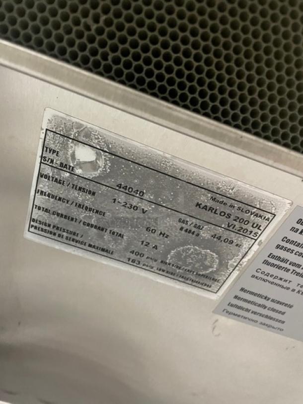 Langer Commercial Stainless Steel Self-Contained Refrigerated Open Grab-N-Go Display Merchandiser Case! With Adjustable Shelves! Model: Karlos 200 UL SN: 44040! 230V 1 Phase! On Castors! - Image 6 of 9