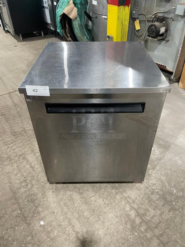 Delfield Commercial Stainless Steel Solid Single Door Reach In Undercounter Refrigerator! With Wire Rack! Model: 406-STAR4 SN: 1508152002859! 115V 1 Phase! On Casters! - Image 1 of 8