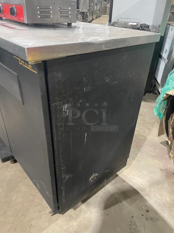 True Commercial Black 2 Door Back Bar Cooler! With Stainless Steel Worktop! With Poly Coated Wire Racks! Model: TBB-2 SN: 6975723! 115V 1 Phase! - Image 2 of 8