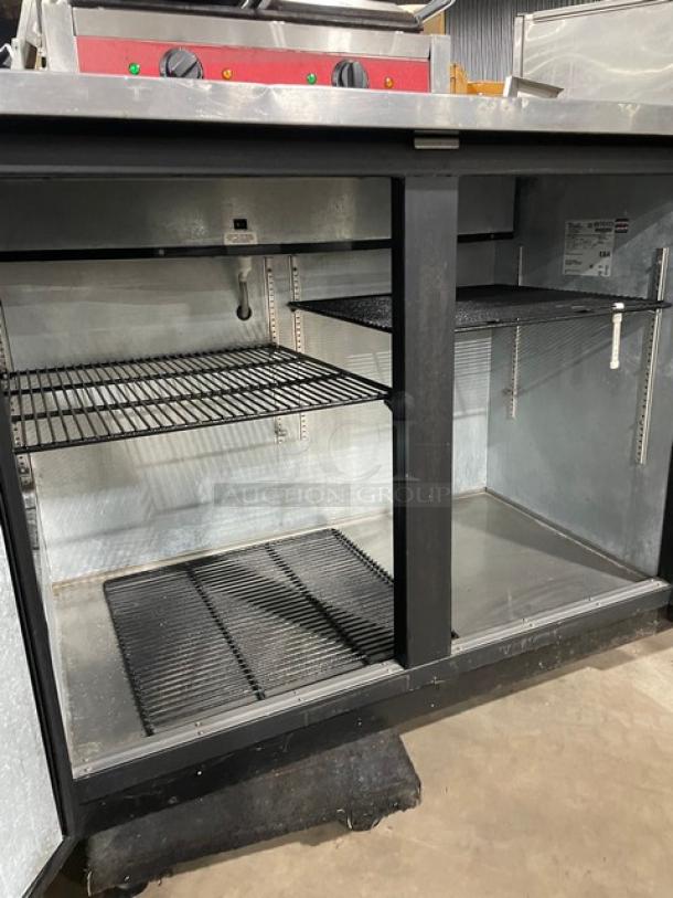 True Commercial Black 2 Door Back Bar Cooler! With Stainless Steel Worktop! With Poly Coated Wire Racks! Model: TBB-2 SN: 6975723! 115V 1 Phase! - Image 5 of 8