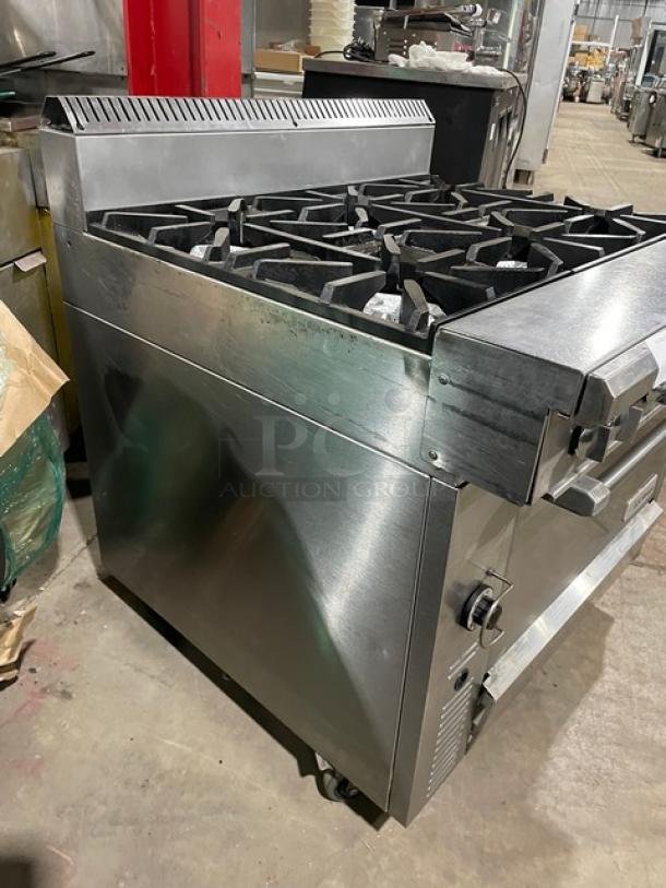 Garland/U.S. Range Cuisine Series Commercial Stainless Steel Natural Gas Powered Heavy Duty 6 Burner Range! With Full Size Oven Underneath! With Wire Oven Racks! Model: C836-6 SN: 1610100101444! On Casters! - Image 2 of 11