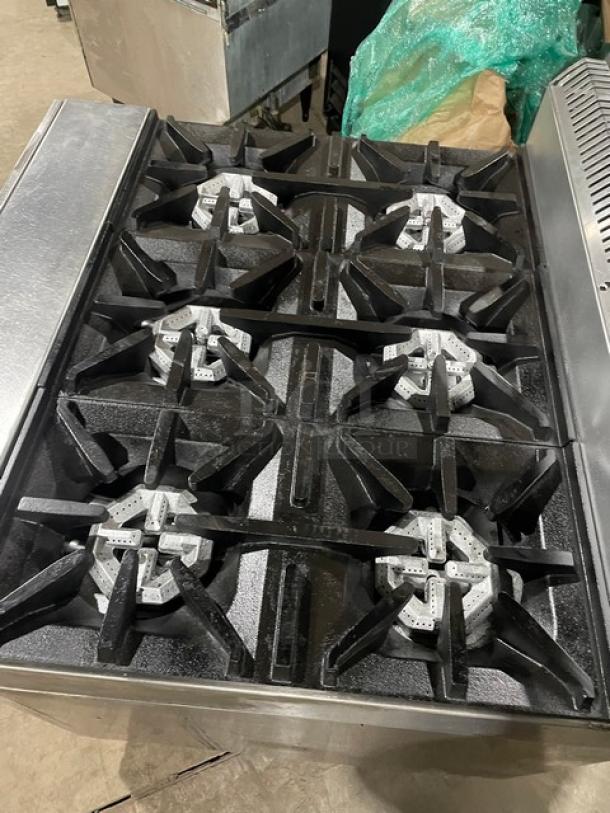 Garland/U.S. Range Cuisine Series Commercial Stainless Steel Natural Gas Powered Heavy Duty 6 Burner Range! With Full Size Oven Underneath! With Wire Oven Racks! Model: C836-6 SN: 1610100101444! On Casters! - Image 5 of 11