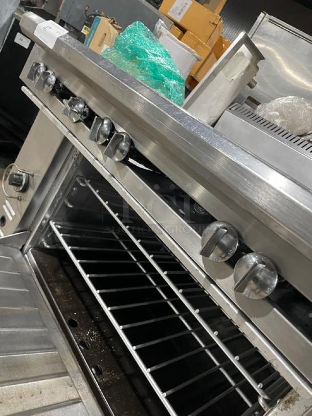 Garland/U.S. Range Cuisine Series Commercial Stainless Steel Natural Gas Powered Heavy Duty 6 Burner Range! With Full Size Oven Underneath! With Wire Oven Racks! Model: C836-6 SN: 1610100101444! On Casters! - Image 8 of 11