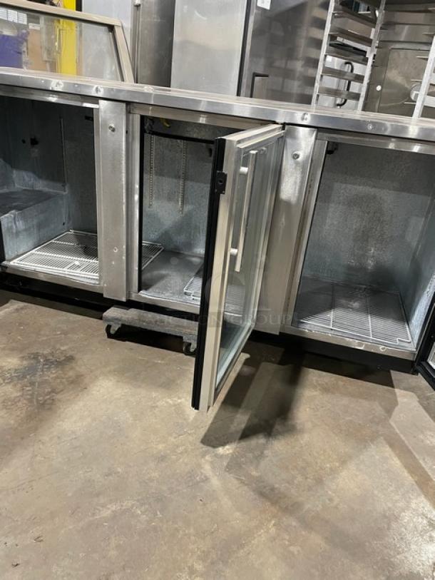 True Commercial Stainless Steel Triple Glass Door Refrigerated Kegerator/Back Bar Cooler! With Poly Coated Wire Racks! With Double Tap Single Tower! Model: TBB-4G SN: 1-1204071! 115V 1 Phase! - Image 5 of 8