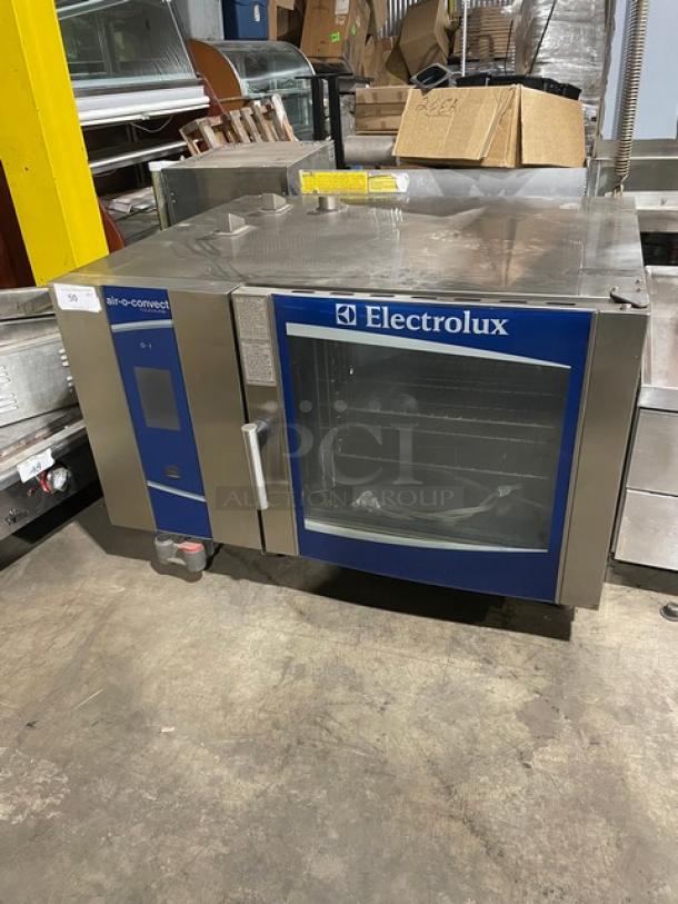 Electrolux Air-O-Convect Series Commercial Stainless Steel Natural Gas Powered Combi Convection Oven! With Wired Oven Racks! Model: AOS062GKP1 SN: 40510001! On Legs! - Image 1 of 7