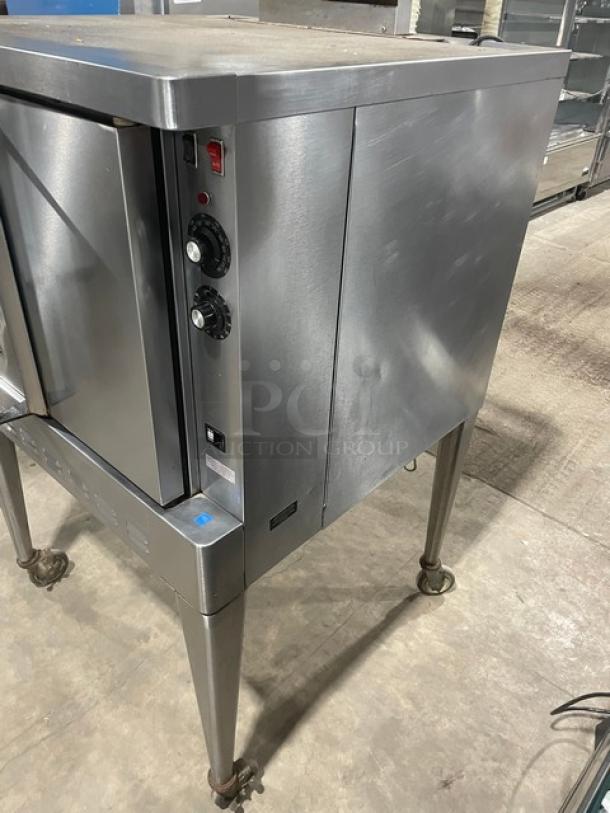 Blodgett Commercial Stainless Steel Natural Gas Powered Single Stack Convection Oven! SN: 020206XC11! On Legs With Casters! - Image 2 of 9