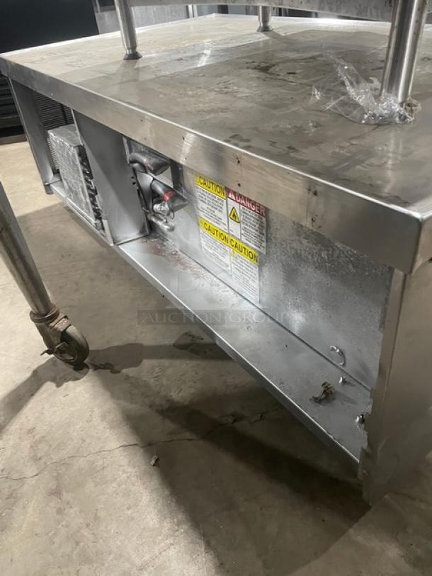 Delfield Commercial Stainless Steel Refrigerated 2 Drawer Chef Base! With Enclosed Type Dry Storage Space Underneath! Model: 17C52P SN: 1807150002576! 115V 1 Phase! On Casters! - Image 4 of 8