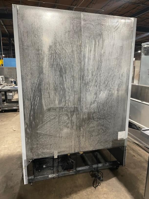 Blue Air Commercial Double Glass Door Reach In Freezer Merchandiser! With Poly Coated Racks! Model: BKGF49 SN: KGF49W-R06-0038! 115V 1 Phase! On Casters! - Image 4 of 10