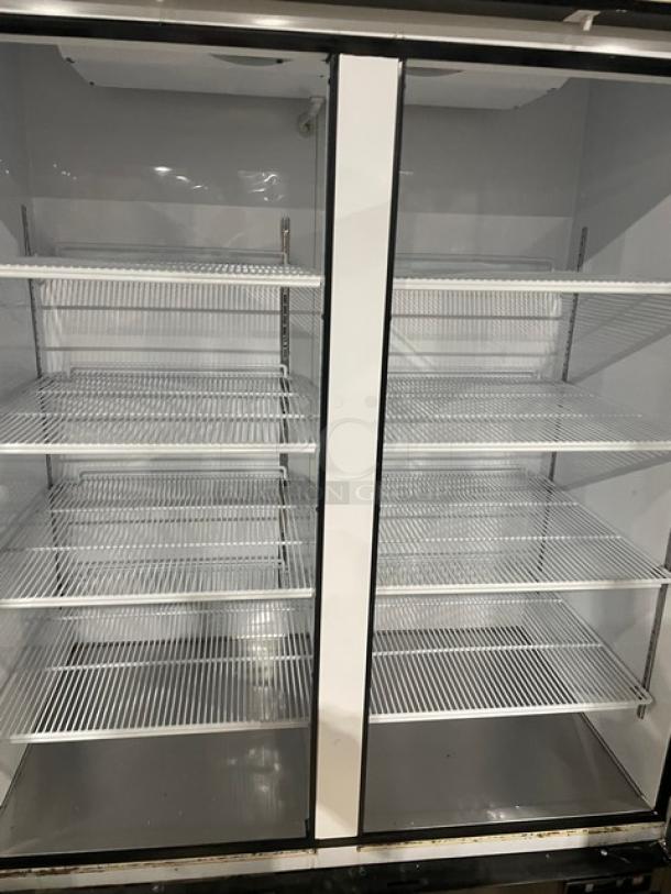 Blue Air Commercial Double Glass Door Reach In Freezer Merchandiser! With Poly Coated Racks! Model: BKGF49 SN: KGF49W-R06-0038! 115V 1 Phase! On Casters! - Image 5 of 10