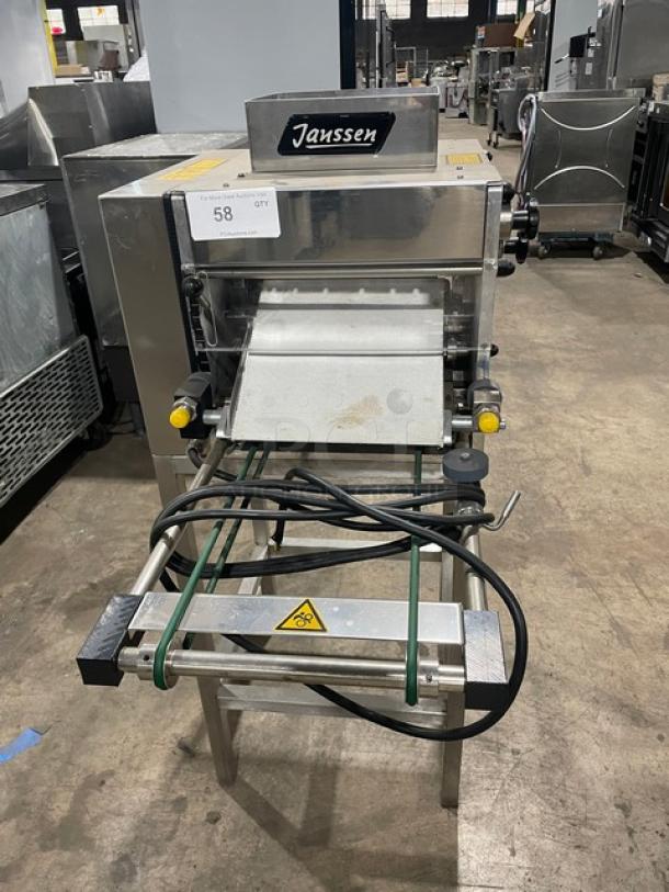 Janssen Commercial Stainless-Steel Heavy-Duty Pastry Forming Machine! On Stand With Rear Casters! Model: FF2500! 230V! - Image 1 of 12