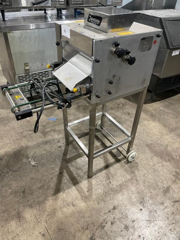 Janssen Commercial Stainless-Steel Heavy-Duty Pastry Forming Machine! On Stand With Rear Casters! Model: FF2500! 230V! - Image 2 of 12