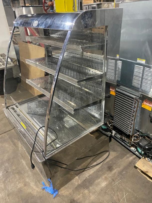 Omcan! Late Model! Commercial Stainless Steel Self Contained Refrigerated Open Grab-N-Go Display Merchandiser Showcase! With Adjustable Tier Shelves! Model: RS-CN-0380 SN: 4000480930523010! 110V! Working When Removed! - Image 2 of 8