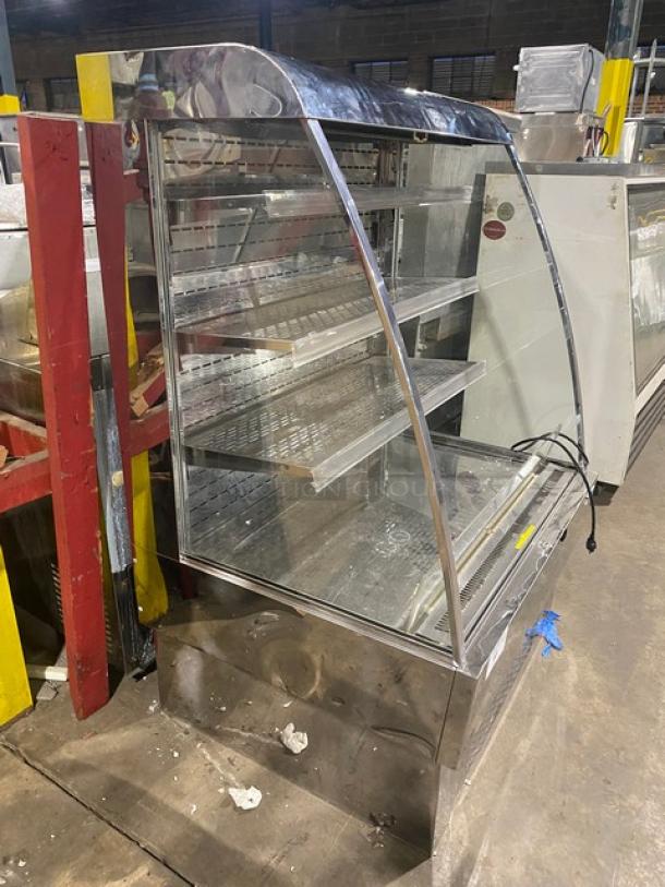 Omcan! Late Model! Commercial Stainless Steel Self Contained Refrigerated Open Grab-N-Go Display Merchandiser Showcase! With Adjustable Tier Shelves! Model: RS-CN-0380 SN: 4000480930523010! 110V! Working When Removed! - Image 3 of 8