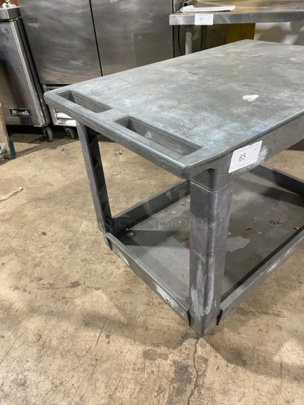 Global Commercial Industrial Grade 2 Tray Service/Utility Cart! On Casters! - Image 2 of 6