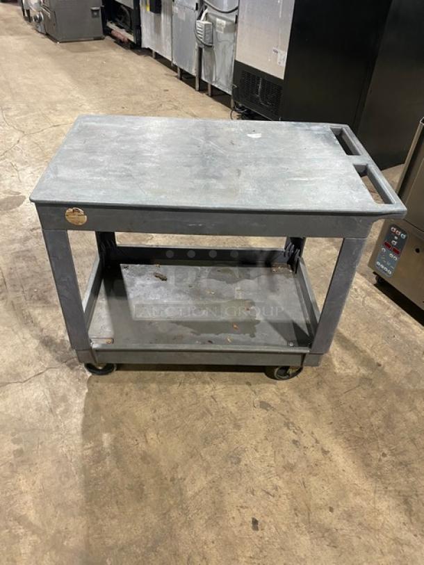 Global Commercial Industrial Grade 2 Tray Service/Utility Cart! On Casters! - Image 4 of 6