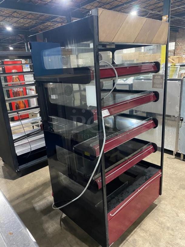 Like New! Flexeserve Nuttall Series Commercial 5 Tier Free Standing Heated Open Grab-N-Go Merchandiser Display Showcase! With Individual Temperature Controlled Tiers! Model: FXZNA10S5S-PR61 SN: 2118026956! 208/240V! On Casters! Working When Removed! - Image 2 of 8