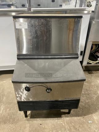 Hoshizaki Commercial Stainless-Steel Free-Standing Ice Machine! With Lift Up Style Door Ice Bin Underneath! On Legs! - Item #1156052