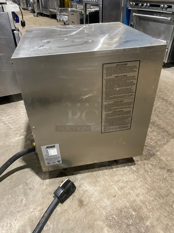 AccuTemp Evolution Series Commercial Stainless Steel Electric Powered Countertop Boilerless 6 Pan Convection Steamer! With Built In Pan Holding Rack! Model: E62083E15000250 SN: 50531! 208V 3 Phase! On Legs! - Image 4 of 8