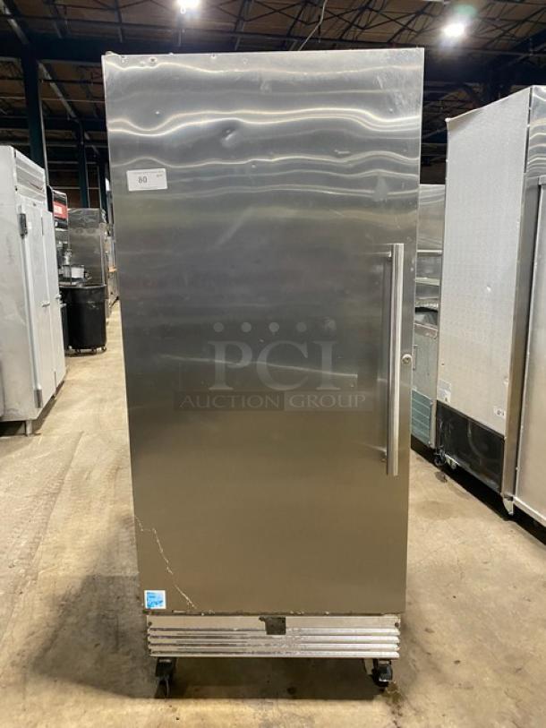 Kelvinator By Electrolux Commercial Stainless Steel Solid Single Door Reach In Freezer! With Poly Coated Wire Racks! Model: KCBM180FQYA SN: WB54666537! 115V! On Casters! - Image 1 of 8