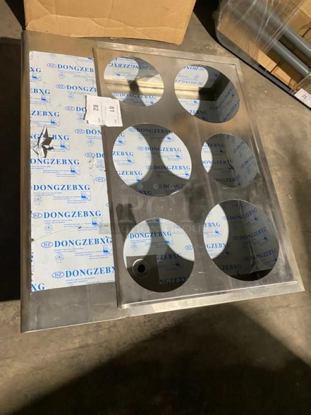 New! Commercial Stainless Steel 6 Hole Steam Table Adapter Plate & Hot Well! With Drain Hole! - Image 2 of 5