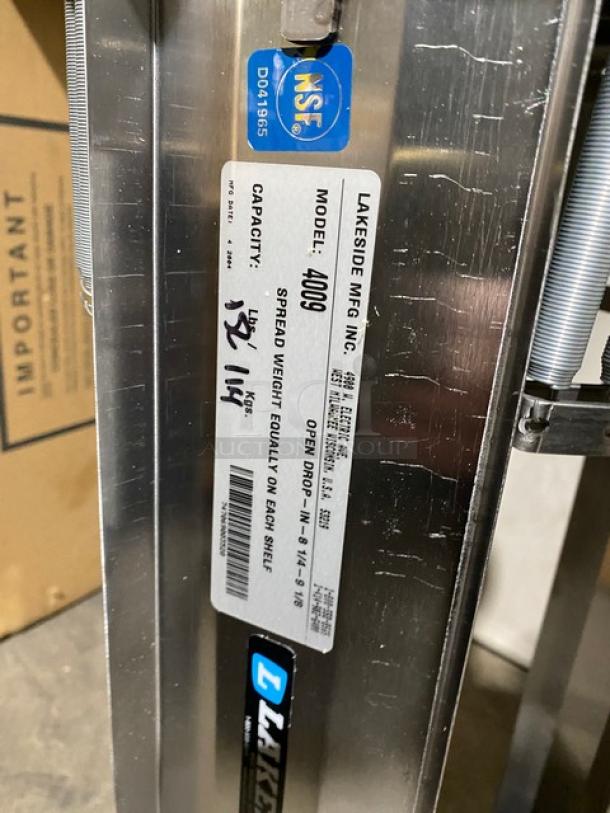 New In The Box! Lakeside Commercial Stainless Steel Unheated Open Drop-In Dish Dispenser! Model: 4009! For 8-1/4" to 9-1/8" Plates! - Image 5 of 6