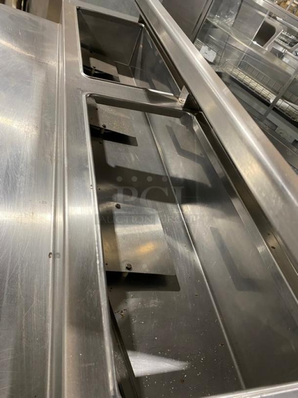 Delfield Commercial Stainless Steel 2 Door Refrigerated Bain Marie Style Mega Top Pizza Prep Table! Model: 18666PT SN: 97840M! 115V 1 Phase! On Casters! - Image 8 of 11