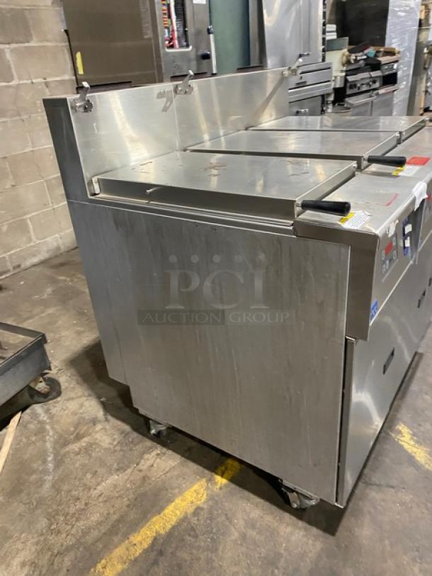 Pitco! Late Model! Commercial Stainless Steel Natural Gas Powered 3 Bay Pasta Cooker/Rethermalizer! With Back Splash! Model: SRTG SN: G16AD007609! 115V! On Casters! - Image 4 of 11