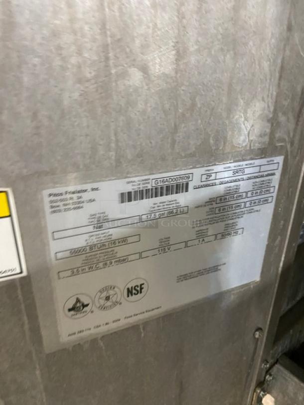 Pitco! Late Model! Commercial Stainless Steel Natural Gas Powered 3 Bay Pasta Cooker/Rethermalizer! With Back Splash! Model: SRTG SN: G16AD007609! 115V! On Casters! - Image 10 of 11