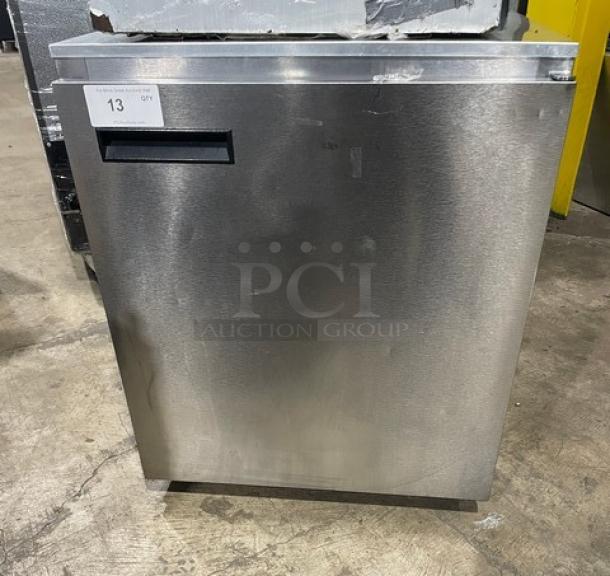 Delfield Commercial Stainless Steel Solid Single Door Undercounter Reach In Refrigerator! With Poly Coated Wire Rack! Model: 406CA-DD1 SN: 0808152000090! 115V 1 Phase! On Casters! - Image 1 of 8