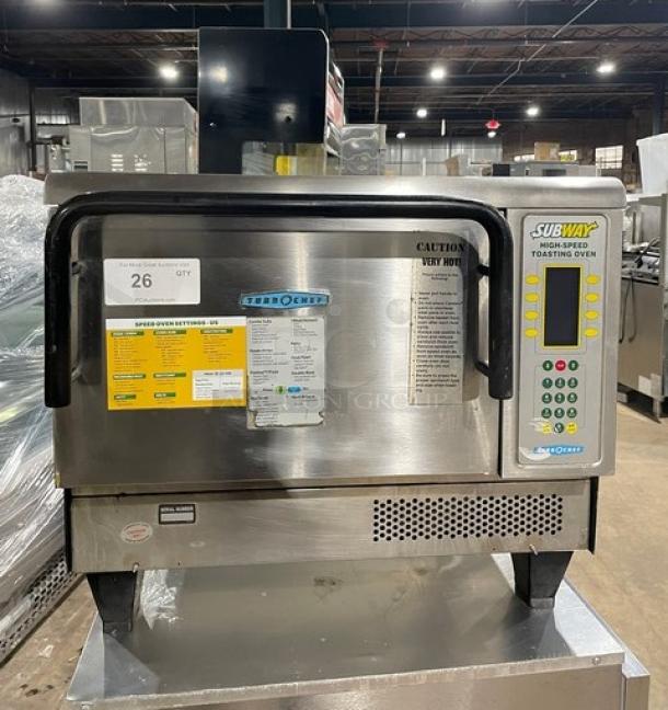 TurboChef! Subway Style! Tornado Series Commercial Stainless Steel Electric Powered Countertop Rapid Cook Convection Oven! Model: NGC-D6 SN: NGCD6D03729! 208-240V! On Legs! - Image 1 of 8